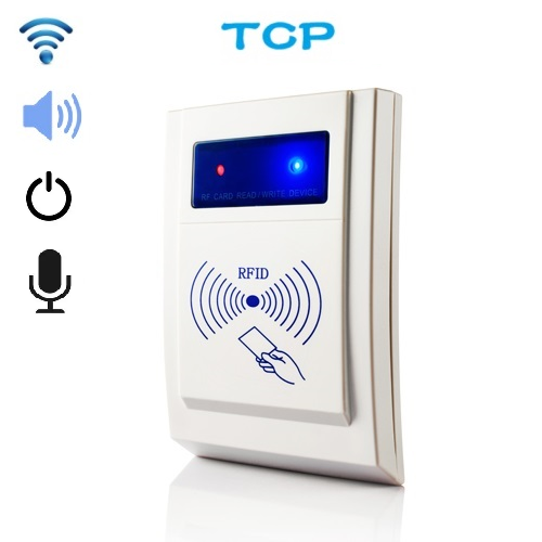TCP低频RFID网络读卡器ID-08-TCP  (WIFI、TTS语音、可控开关)