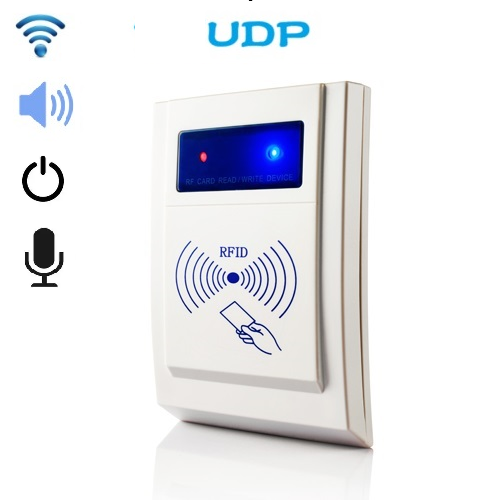 UDP低频RFID网络读卡器ID-08-UDP  (支持WIFI、TTS语音、可控开关)